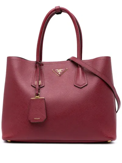 Pre-owned Prada 2010-2024 Medium Saffiano Cuir Double Satchel