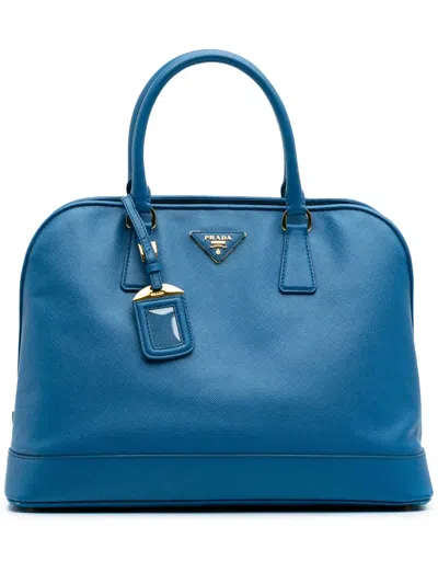 Pre-owned Prada 2010-2024 Medium Saffiano Lux Open Promenade Satchel