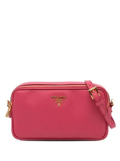 Pre-owned Prada 2010-2024 Mini Saffiano Camera Bag Crossbody Bag In Pink