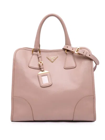 Pre-owned Prada 2010-2024 Saffiano Lux Shopping Tote Satchel