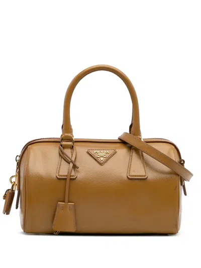 Pre-owned Prada 2010-2024 Saffiano Vernice Satchel
