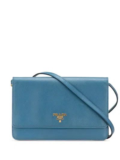 Pre-owned Prada 2010-2024 Saffiano Wallet On Strap Crossbody Bag