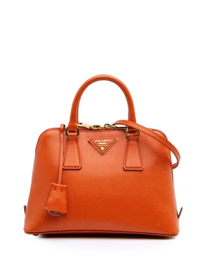Pre-owned Prada 2010-2024 Small Saffiano Lux Promenade Satchel