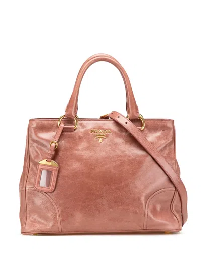 Pre-owned Prada 2010-2024 Vitello Shine Satchel