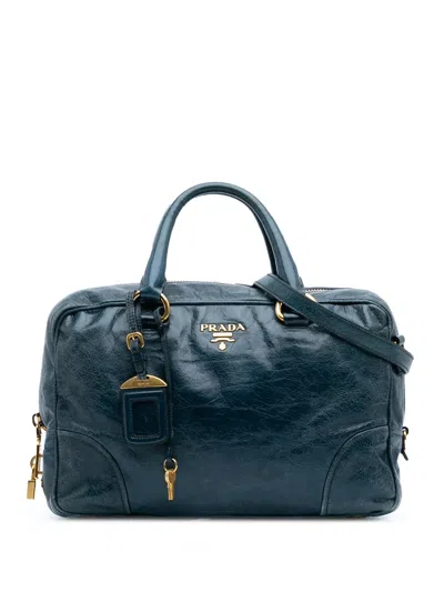 Pre-owned Prada 2010-2024 Vitello Shine Satchel