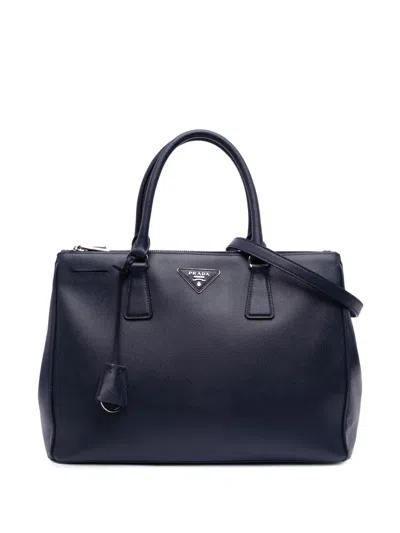 Pre-owned Prada 2010-2025 Medium Saffiano Lux Galleria Double Zip Satchel