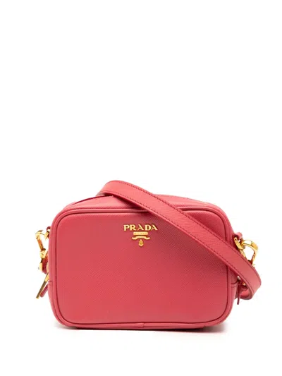 Pre-owned Prada 2010-2025 Mini Saffiano Camera Bag Crossbody Bag In Pink