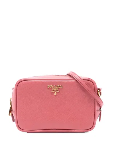 Pre-owned Prada 2010-2025 Mini Saffiano Camera Bag Crossbody Bag In Pink