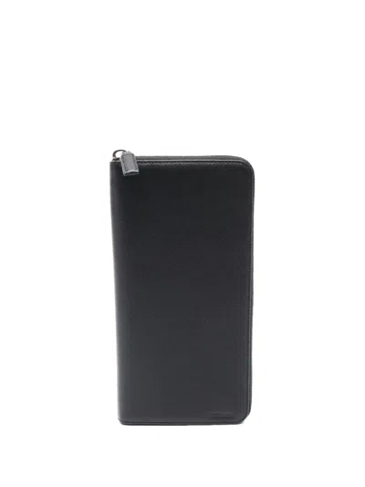 Pre-owned Prada 2010-2025 Saffiano 1 Wallet Long Wallets In Black