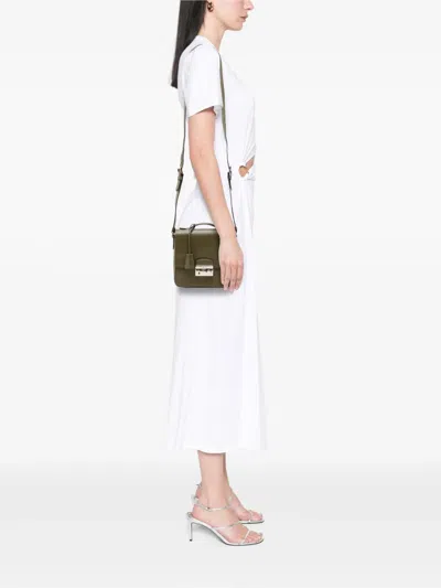 Pre-owned Prada 2010-2025 Small Saffiano Lux Sound Satchel In Brown