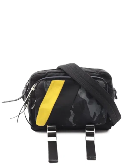 Pre-owned Prada 2010-2025 Tessuto Camouflage Crossbody Bag In Black