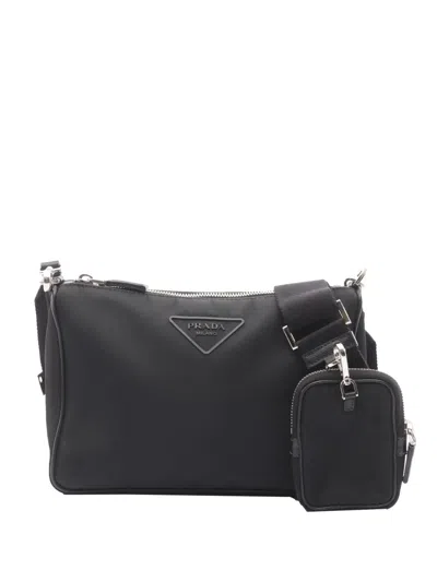 Pre-owned Prada 2010-2025 Tessuto Crossbody Bag Shoulder Bag In Black