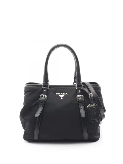 Pre-owned Prada 2010-2025 Tessuto Satchel In Black