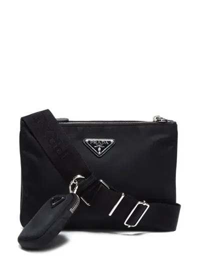 Pre-owned Prada 2010-2025 Traingle-logo Shoulder Bag In Black