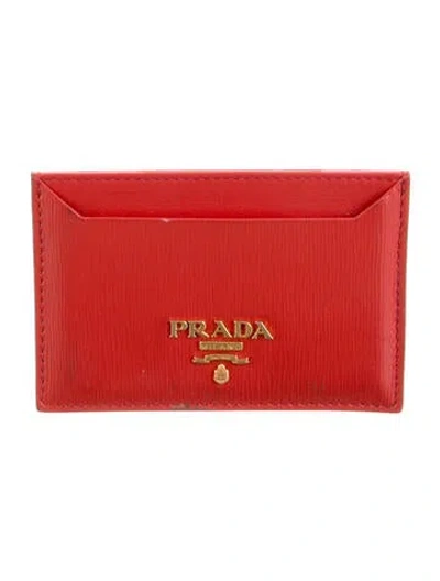Pre-owned Prada 2010's Card Holder In Red