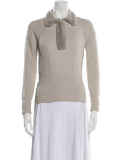 Pre-owned Prada 2010's Cashmere Sweater In Neutral