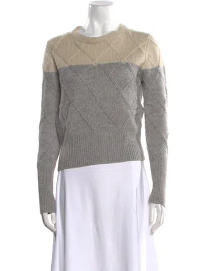 Pre-owned Prada 2010's Colorblock Pattern Sweater In Gray