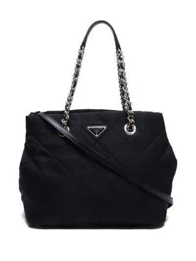 Pre-owned Prada 2010 Logo-triangle Tote Bag