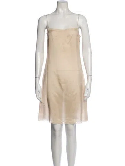 Pre-owned Prada 2010's Mini Dress In Neutrals