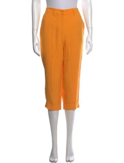 Pre-owned Prada 2010's Straight Leg Pants In Orange
