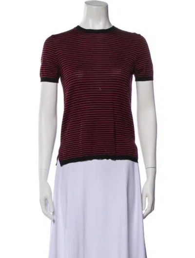 Pre-owned Prada 2010's Striped T-shirt In Red