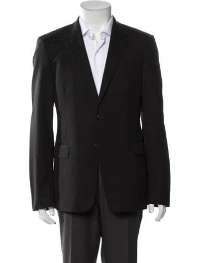 Pre-owned Prada 2010 Virgin Wool Blazer In Black