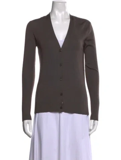 Pre-owned Prada 2010's V-neck Sweater In Brown