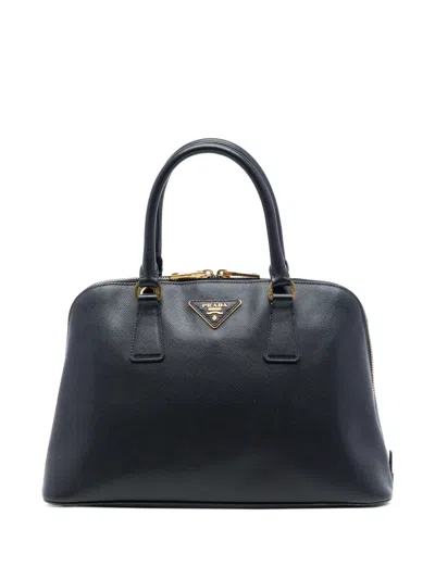 Pre-owned Prada 2010-2016 Medium Saffiano Lux Promenade Satchel In Black
