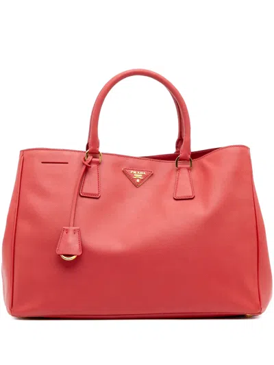 Pre-owned Prada 2010-2025 Large Saffiano Lux Galleria Tote Bag In Pink
