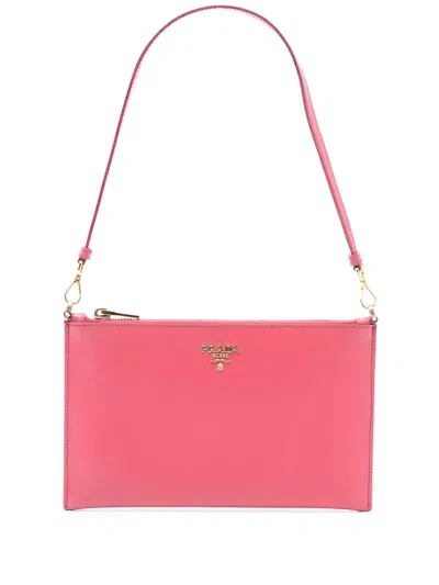 Pre-owned Prada 2010-2025 Saffiano Shoulder Bag In Pink
