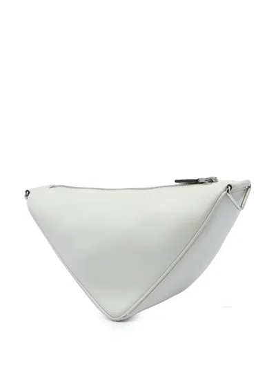 Pre-owned Prada 2010-2026 Grace Lux Triangle Crossbody Bag In White