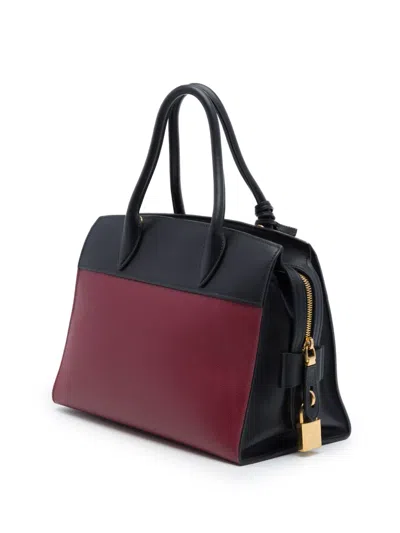 Pre-owned Prada 2010-2026 Saffiano And City Calf Esplanade Satchel In Red