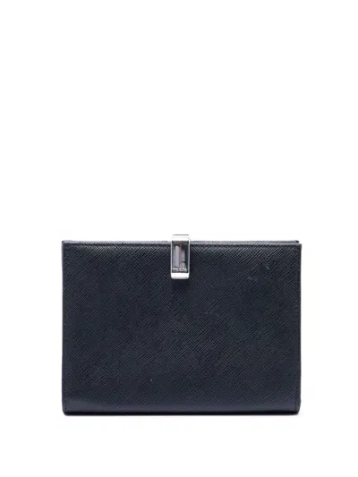 Pre-owned Prada 2010-2026 Saffiano Bifold Wallet Small Wallets In Black
