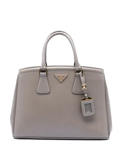 Pre-owned Prada 2010-2026 Saffiano Lux Parabole Tote Bag In Brown