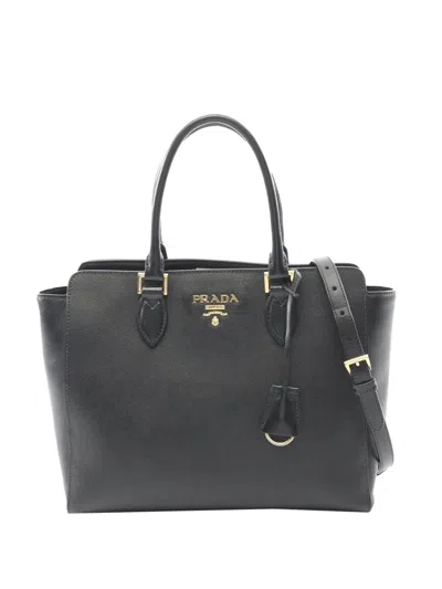 Pre-owned Prada 2010-2026 Saffiano Satchel In Black