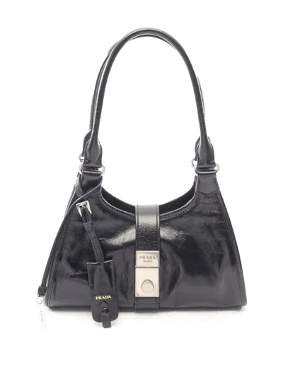 Pre-owned Prada 2010-2026 Small Leather Shoulder Bag In Black