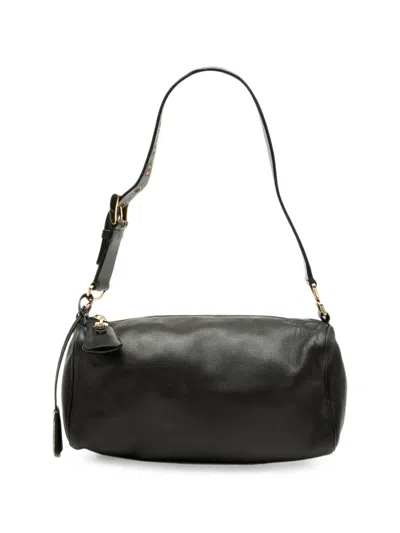 Pre-owned Prada 2010-2026 Soft Calf Shoulder Bag In Black