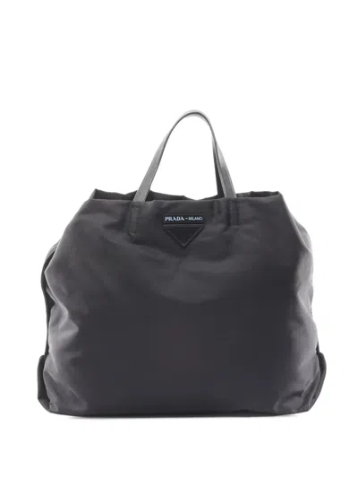 Pre-owned Prada 2010-2026 Tessuto Tote Bag In Black