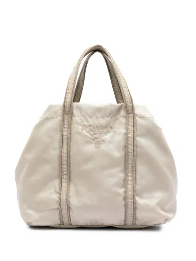 Pre-owned Prada 2010-2026 Tessuto Tote Bag In Brown