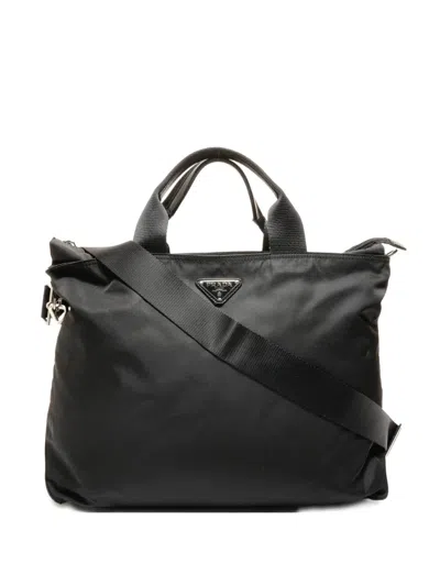 Pre-owned Prada 2010s 2-way-style Tote Bag In Black