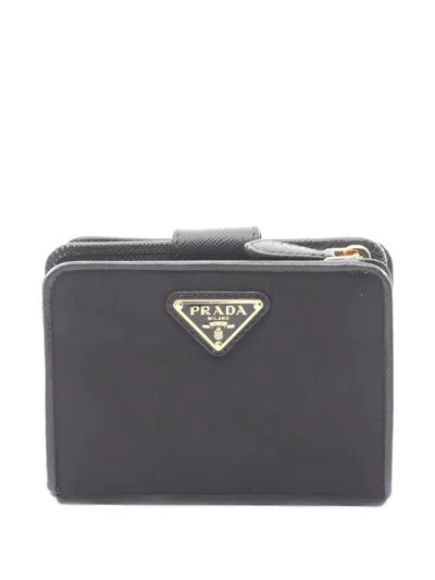 Pre-owned Prada 2010s Bi-fold Leather Wallet In Black