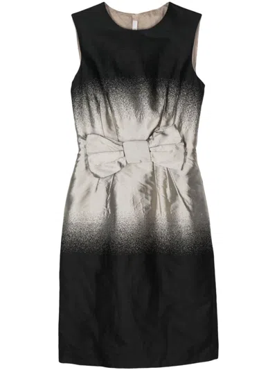 Pre-owned Prada 2010s Bow-detail Dress In Black