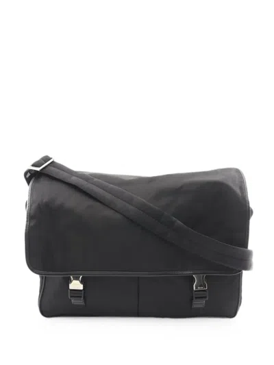 Pre-owned Prada 2010s Buckle Shoulder Bag In Black