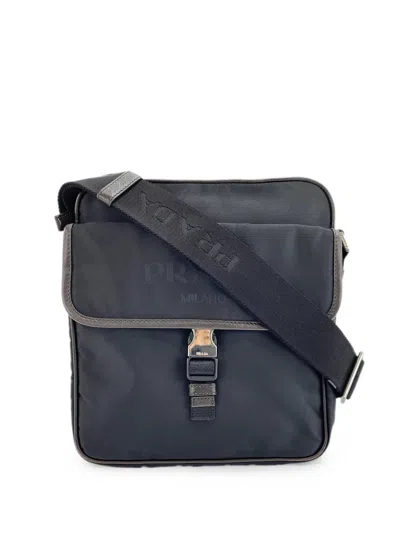 Pre-owned Prada 2010s Buckle-fastening Cross Body Bag In Black
