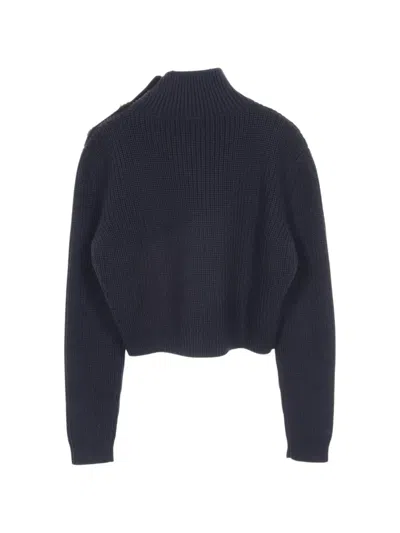 Pre-owned Prada 2010s Button-detail Turtleneck Sweater In Blue