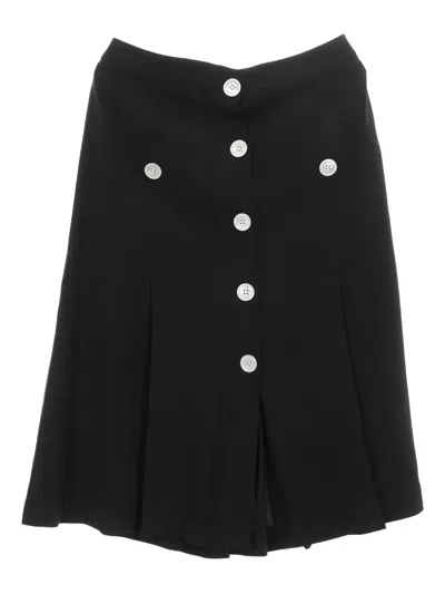 Pre-owned Prada 2010s Buttoned Skirt In Black
