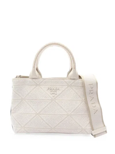 Pre-owned Prada 2010s Canapa Tote Bag In Neutral