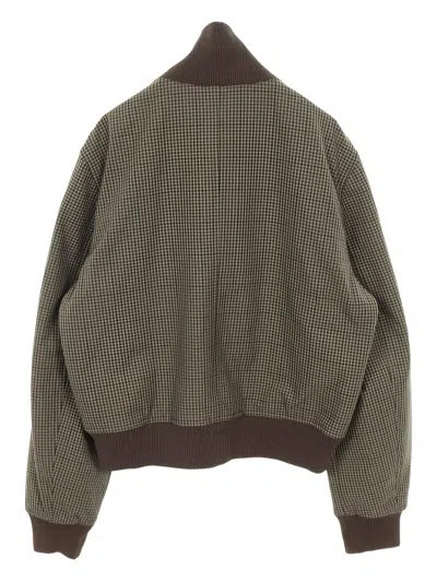 Pre-owned Prada 2010s Check-pattern Jacket In Green