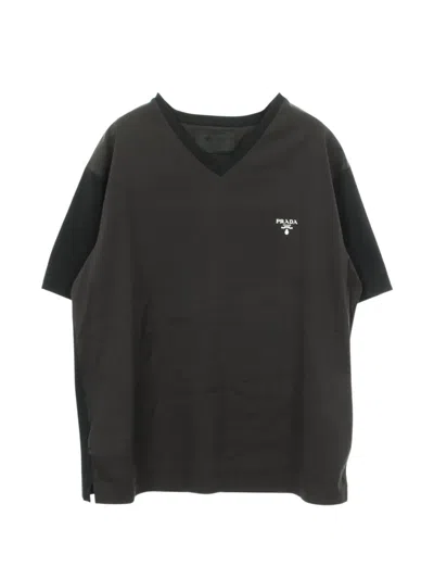 Pre-owned Prada 2010s Color-block T-shirt In Black