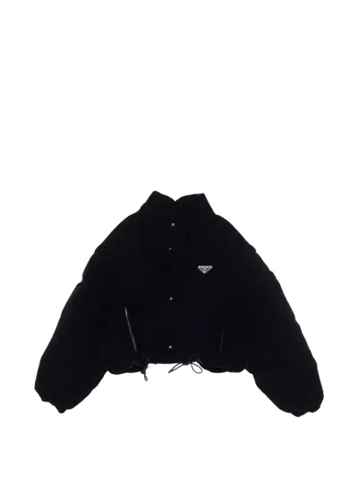 Pre-owned Prada 2010s Cropped Padded Jacket In Black